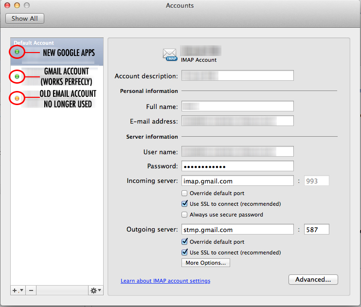 Outlook For Mac Server Settings For Gmail Imap